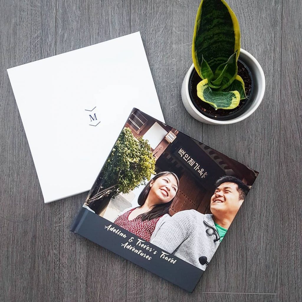 coffee table photo book of honeymoon memories | Motif