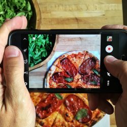 Choose the right angle for photographing food.