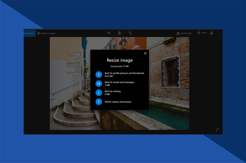 Reduce a photo size Windows - Resize Image
